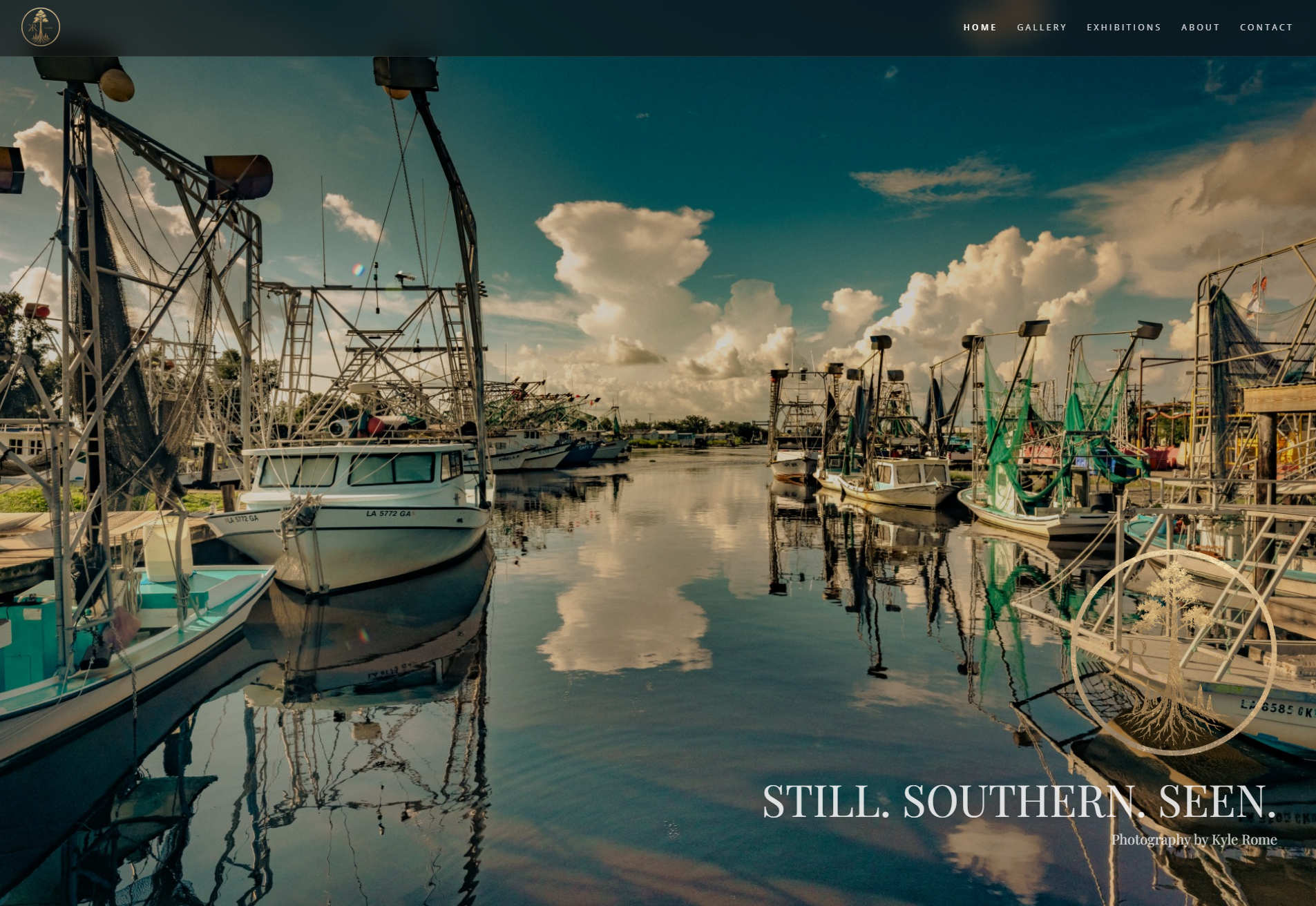 KROME.ART full-screen photography homepage on desktop