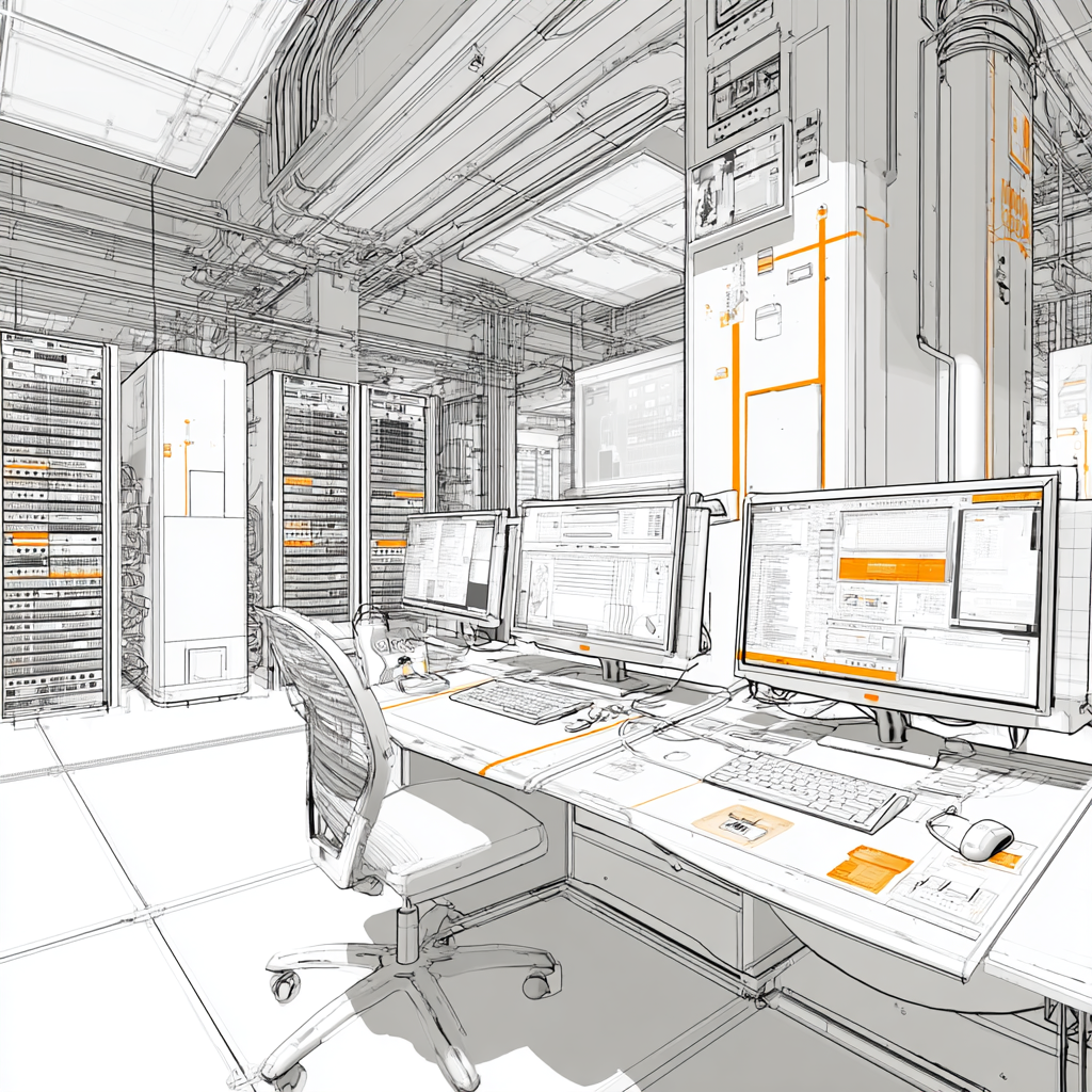 Digital marketing command center sketch