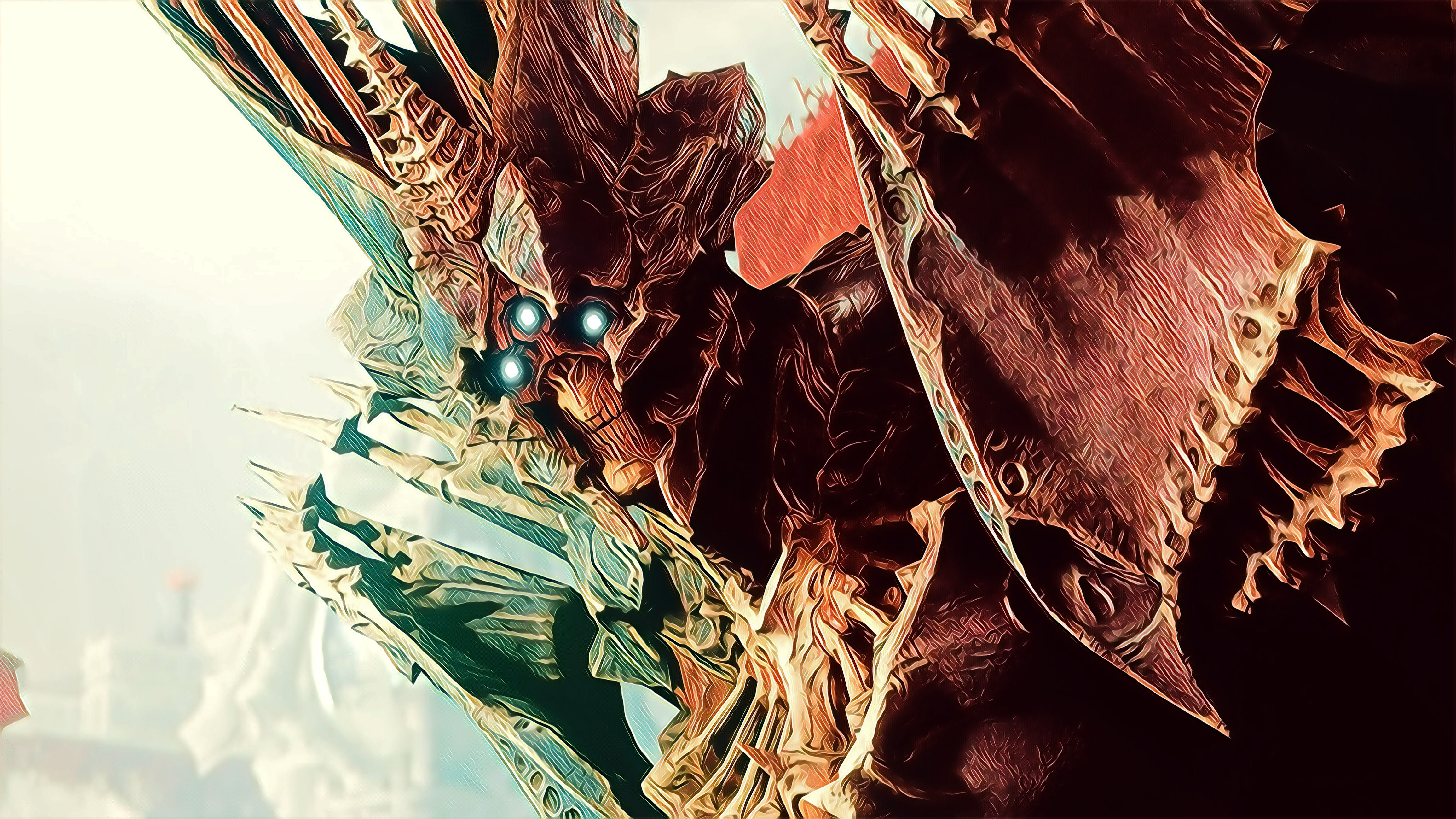 Stylized Destiny 2 Hive close-up
