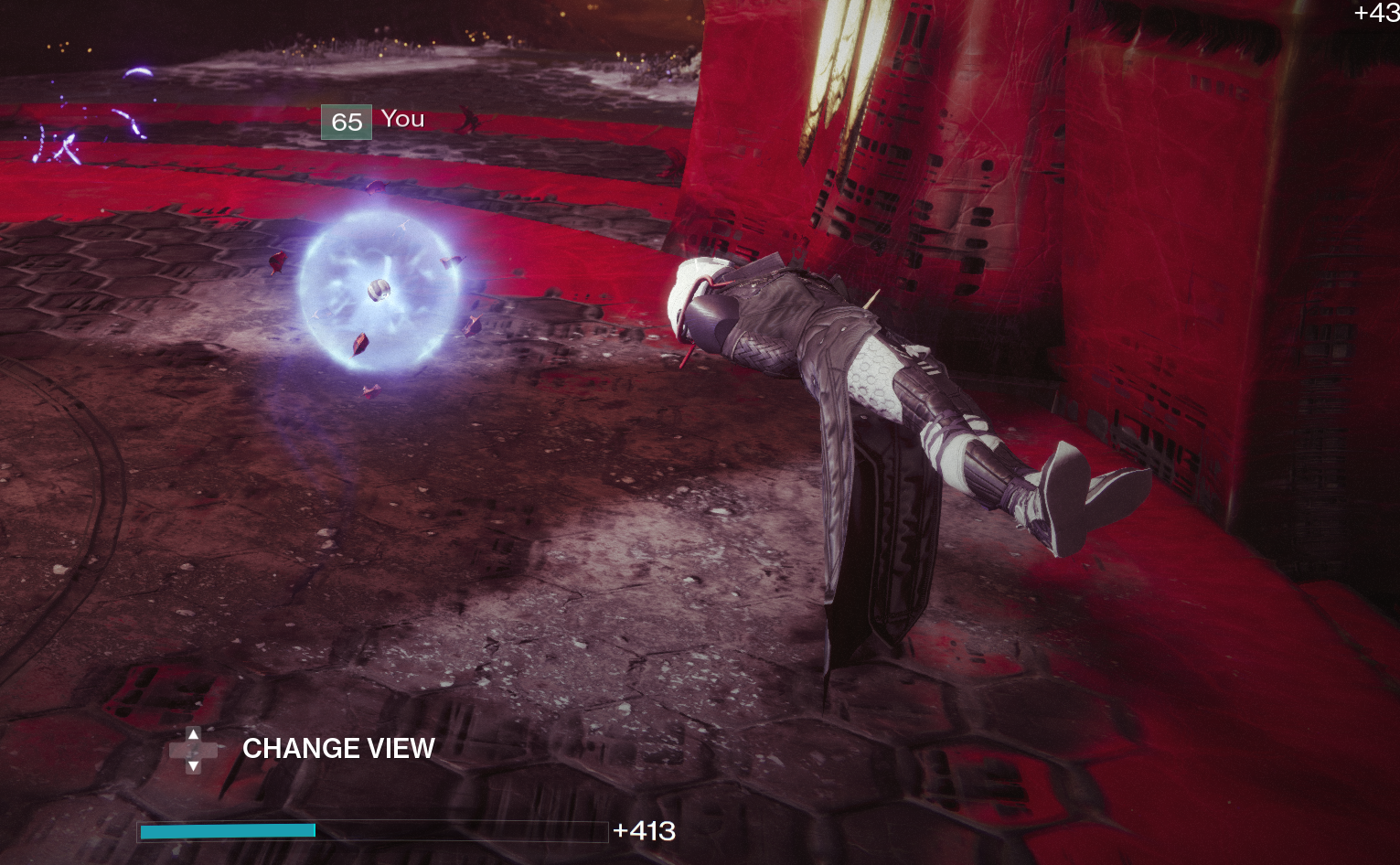 Destiny 2 Guardian floating after a defeat