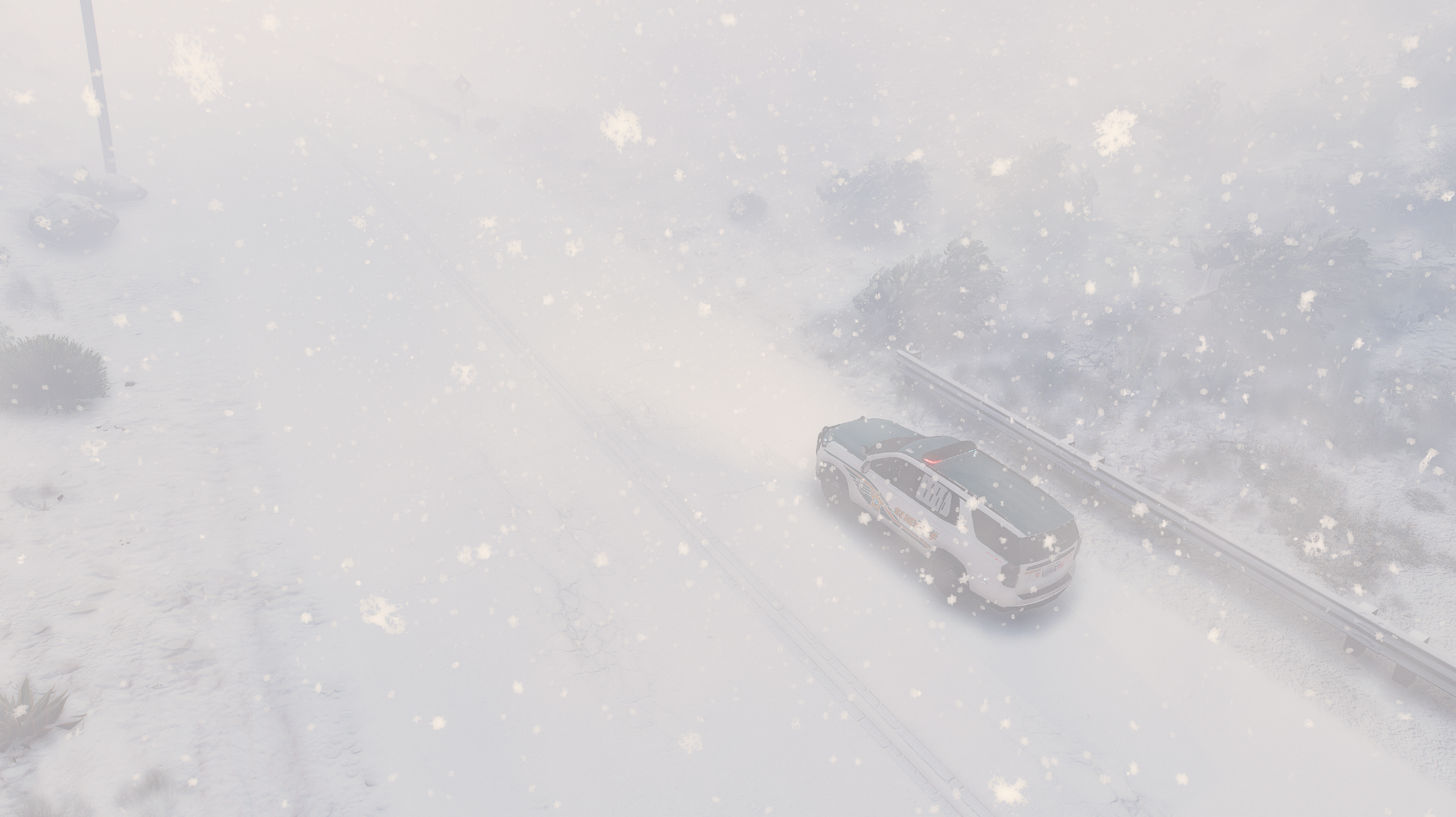 GTA V LSPDFR BCSO snow day patrol screenshot