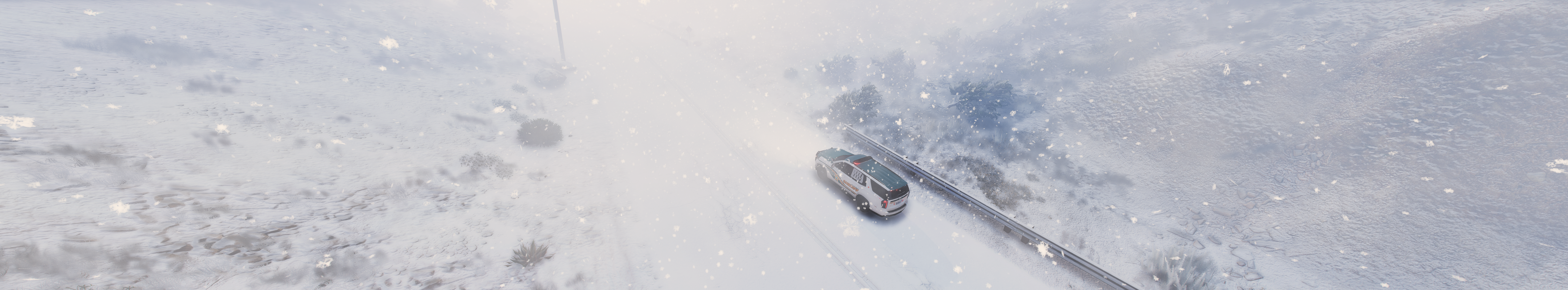GTA V LSPDFR BCSO snow day wide screen screenshot